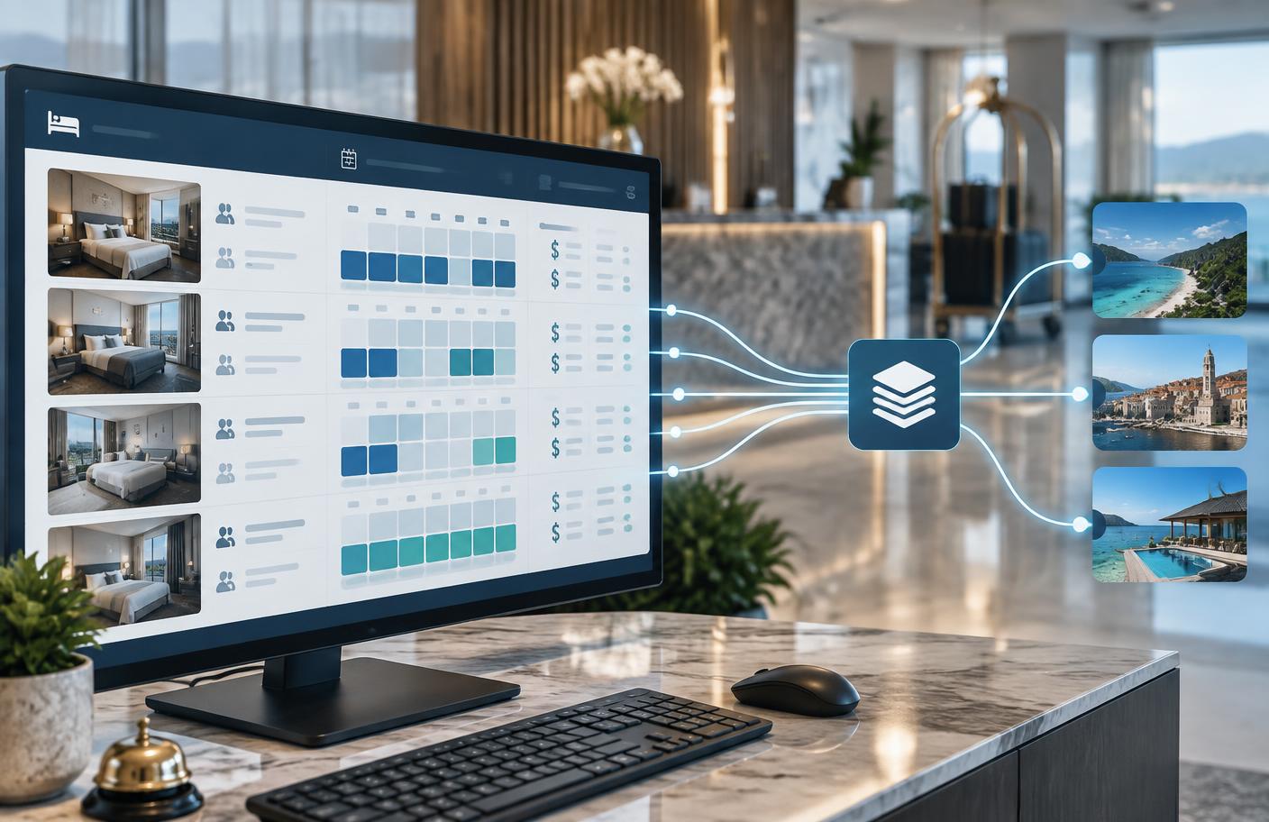 Structured hotel inventory and rates flowing into a travel distribution platform